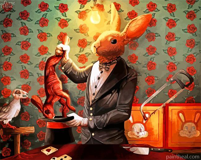 Magician Rabbit Painting By Numbers Kits