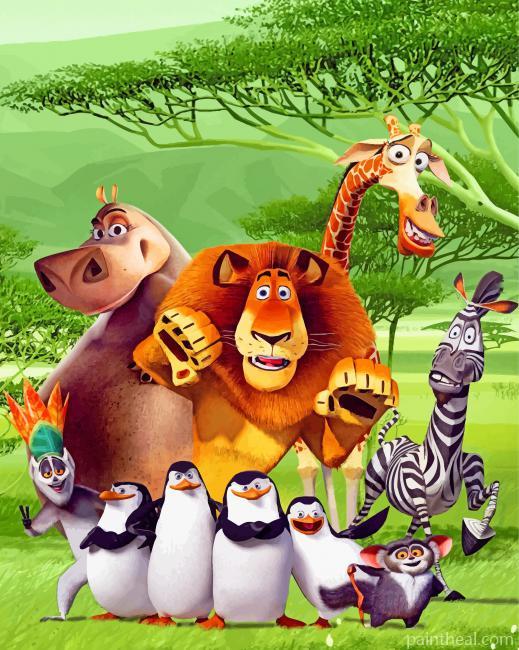 Madagascar Escape 2 Africa Painting By Numbers Kits