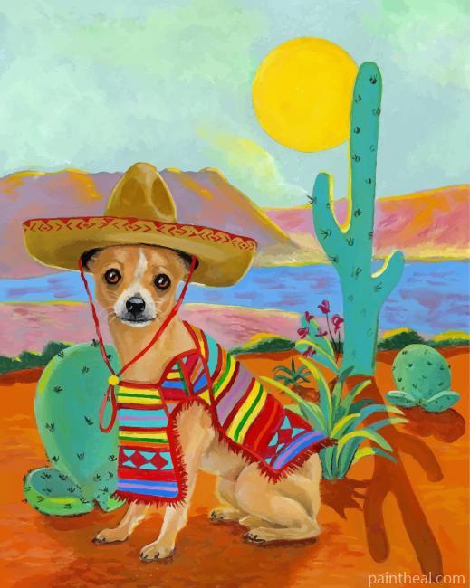 Mexican Chihuahua Painting By Numbers Kits