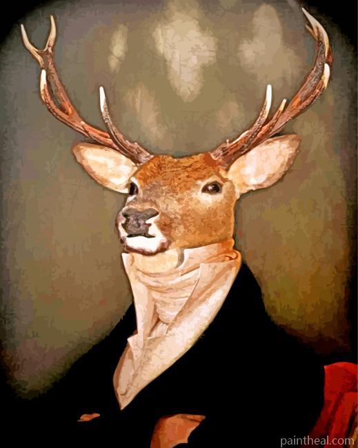 Aesthetic Mr Deer Painting By Numbers Kits