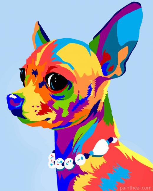 Colorful Chihuahua Painting By Numbers Kits