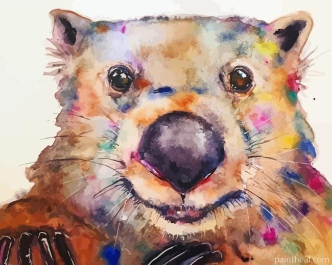 Colorful Wombat Painting By Numbers Kits
