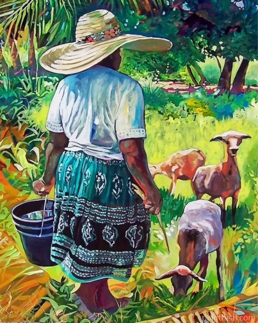 Shepherd Woman Painting By Numbers Kits