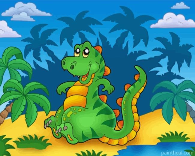Little Dinosaur Painting By Numbers Kits