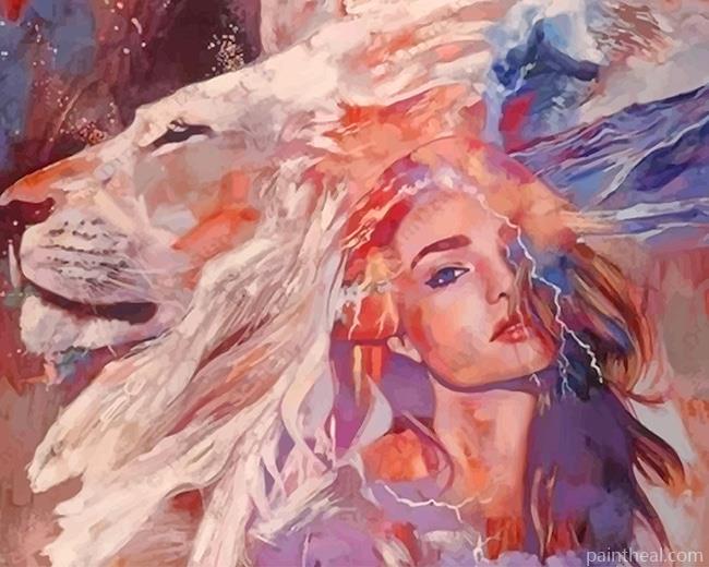Leo Woman Two In One Painting By Numbers Kits