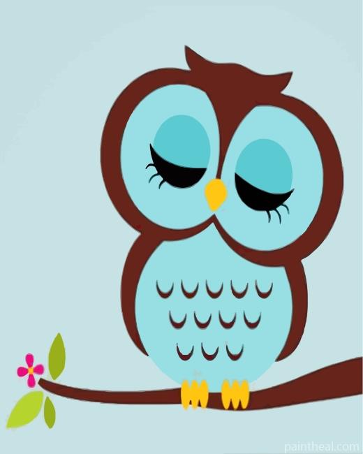 Sleepy Owl Painting By Numbers Kits
