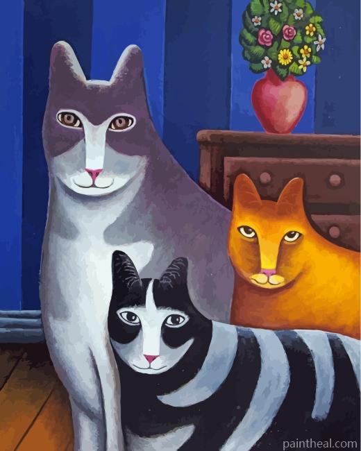 Fat Cats Painting By Numbers Kits