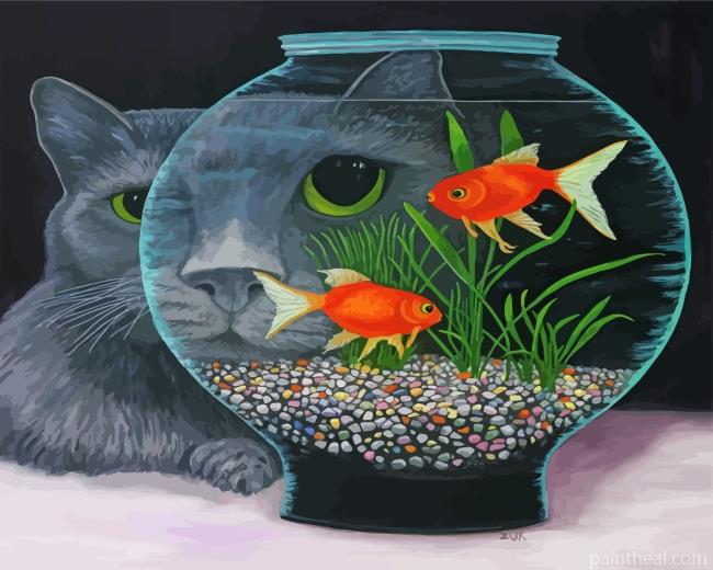 Goldfish In A Bowl Painting By Numbers Kits