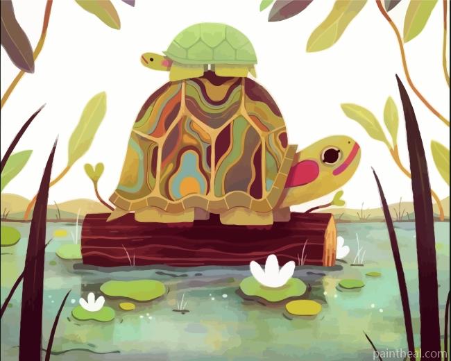 Tortoise And Turtles Painting By Numbers Kits