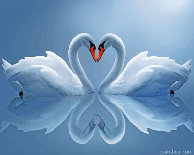 White Swans Painting By Numbers Kits