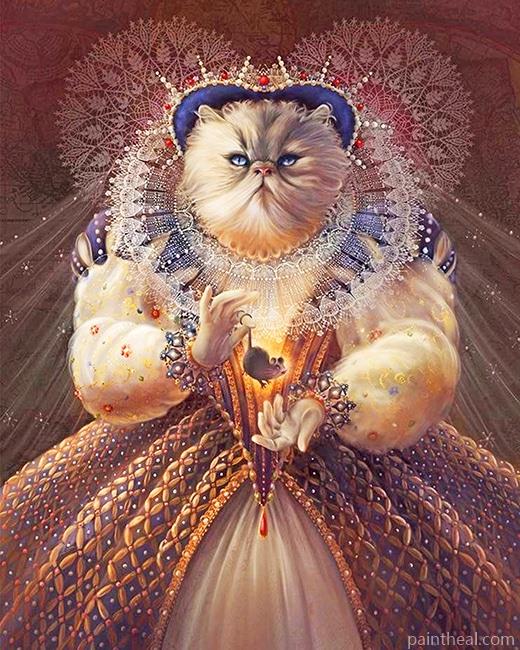Queen Meow Painting By Numbers Kits