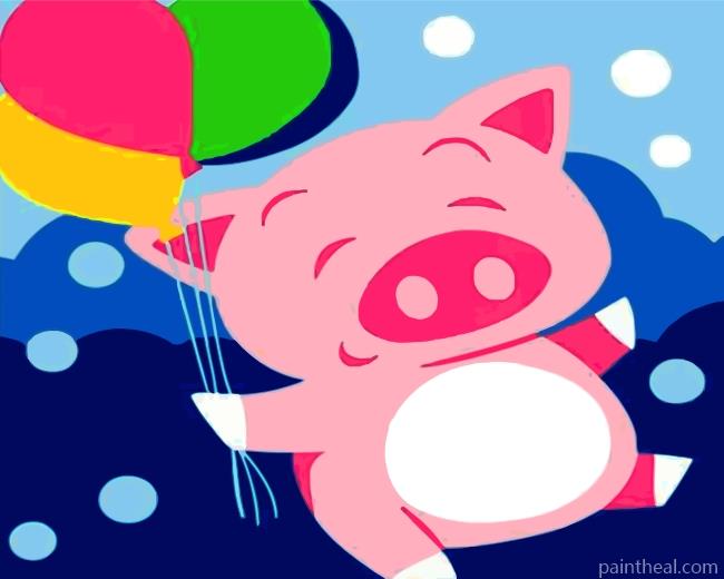 Happy Pig Painting By Numbers Kits