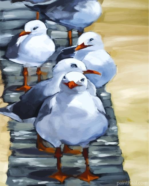 Flock Of Seagulls Painting By Numbers Kits