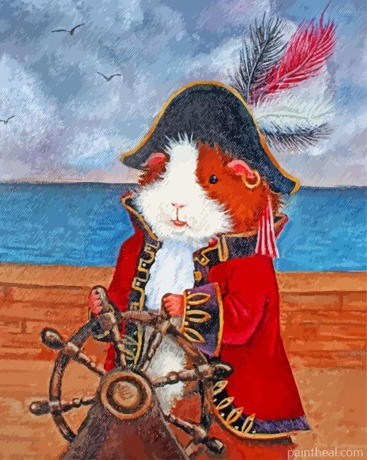 Guinea Pig Pirate Painting By Numbers Kits
