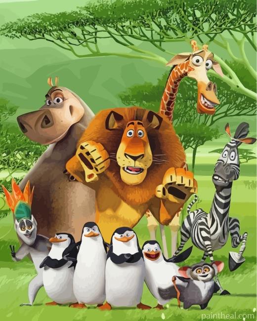 Madagascar Animals Painting By Numbers Kits