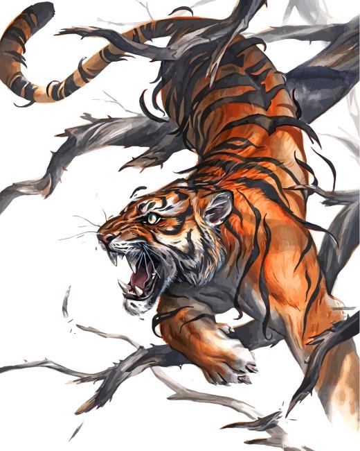 Tiger Artwork Painting By Numbers Kits