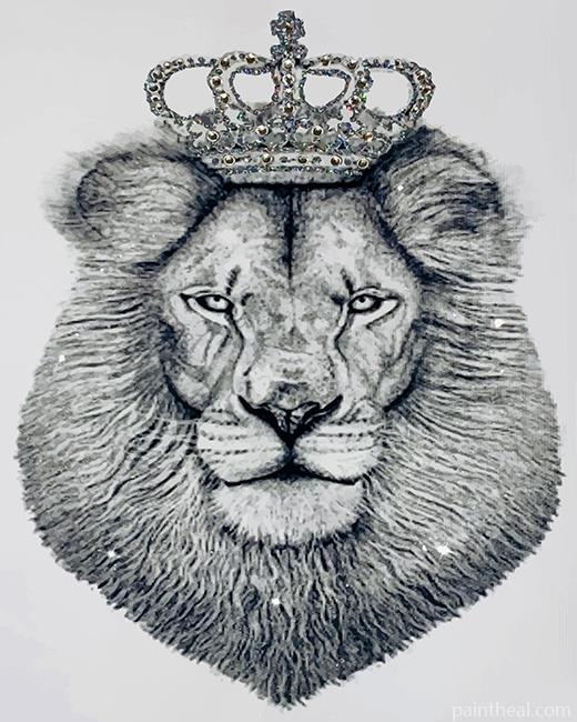 Black And White Lion King Painting By Numbers Kits