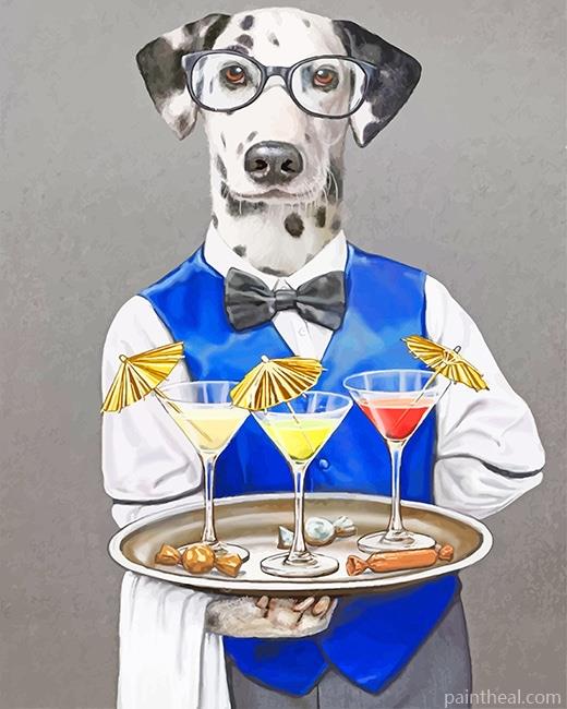 Waiter Dalmatian Painting By Numbers Kits