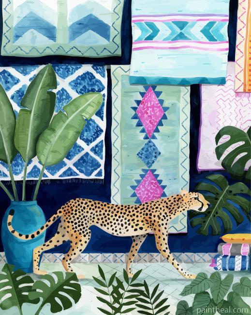 Cheetah In Morocco Painting By Numbers Kits