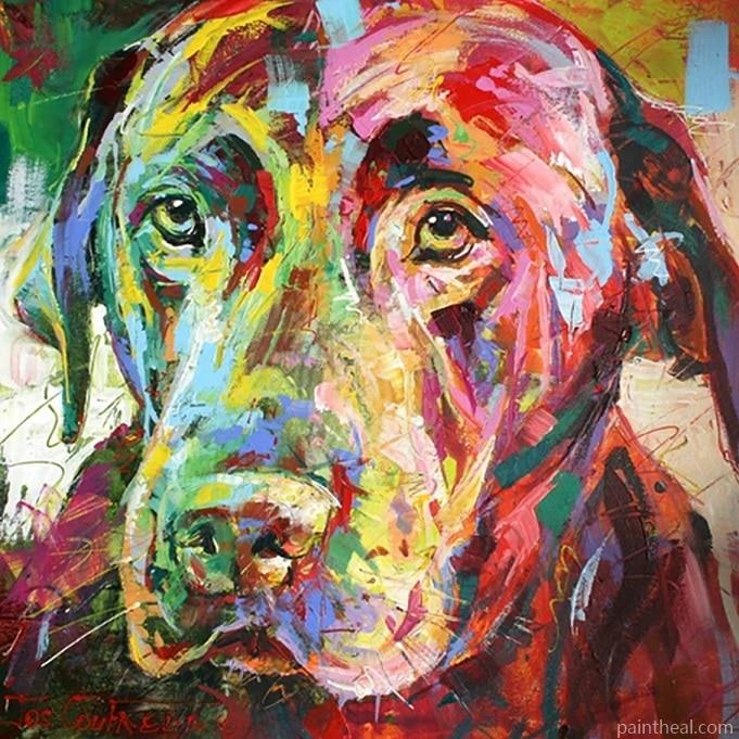 Labrador Colorful Animals Painting By Numbers Kits