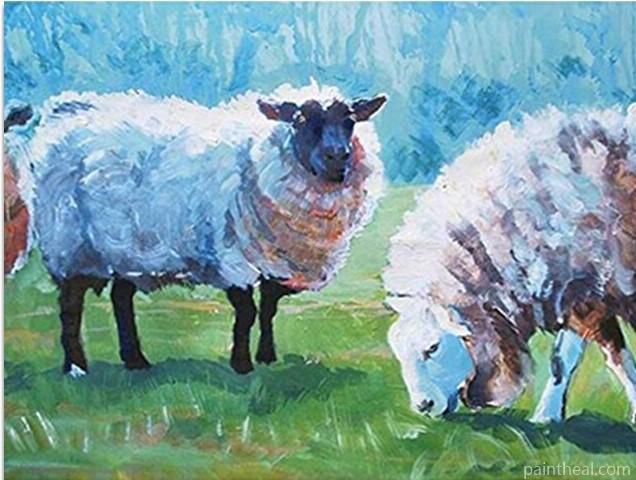 Sheep Graze Animals Painting By Numbers Kits