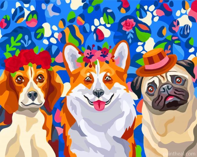 Aesthetic Cute Puppies Painting By Numbers Kits