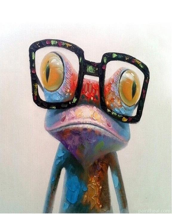 Funny Frog Animals Painting By Numbers Kits