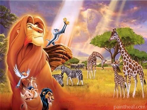 Lion King Cartoon and Animation Painting By Numbers Kits