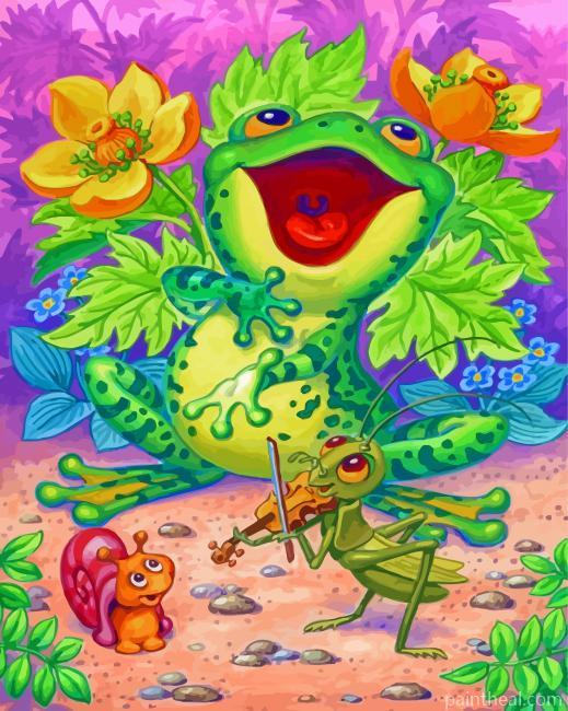 Frog Singing Painting By Numbers Kits