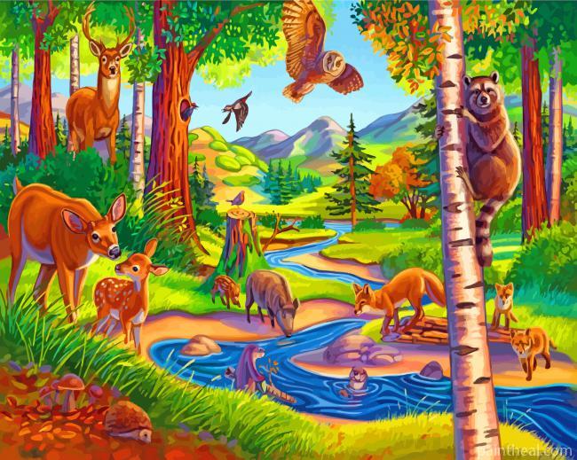 Wild Life Painting By Numbers Kits