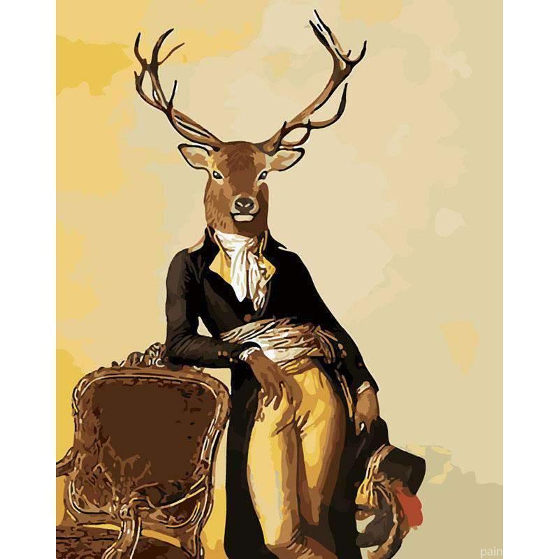 Mr Deer Animals Painting By Numbers Kits