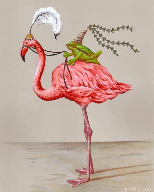 Frog And Flamingo Painting By Numbers Kits