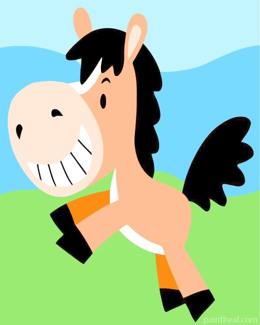 Cute Horse Painting By Numbers Kits