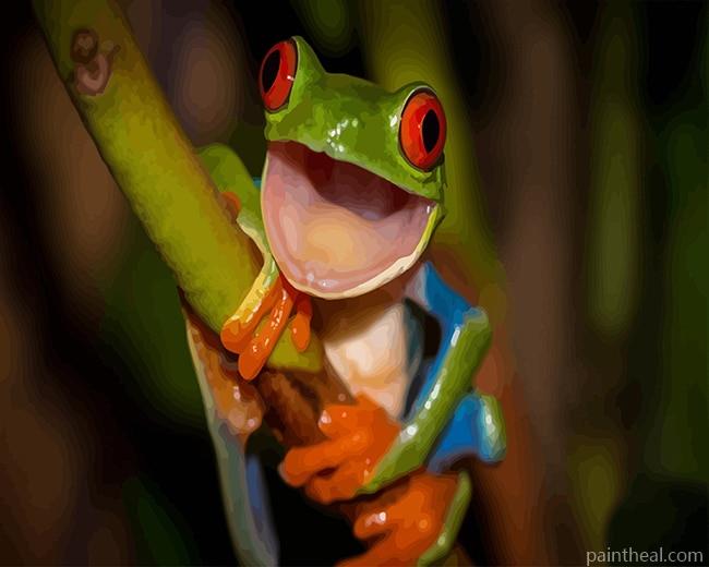 Happy Green Frog NEW Painting By Numbers Kits