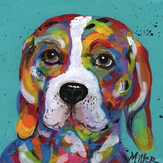 Barney Beagle Dog Animals Painting By Numbers Kits