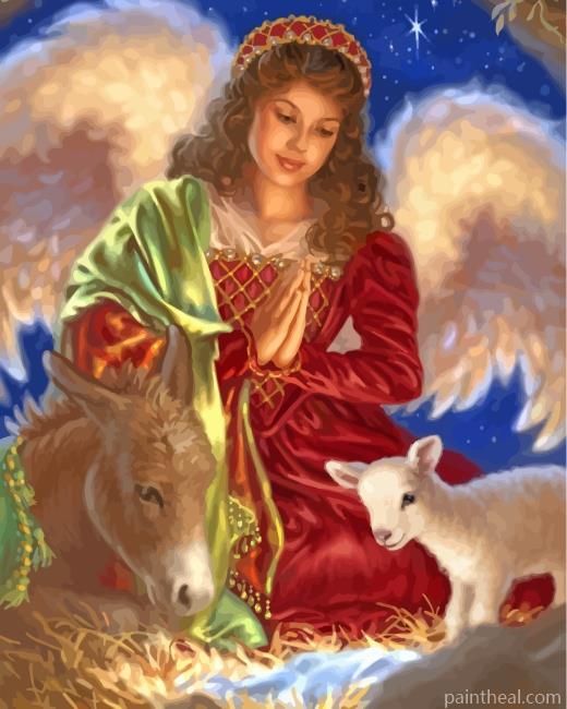 Woman With Animals Painting By Numbers Kits