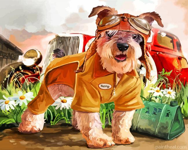 Aesthetic Cool Dog Painting By Numbers Kits
