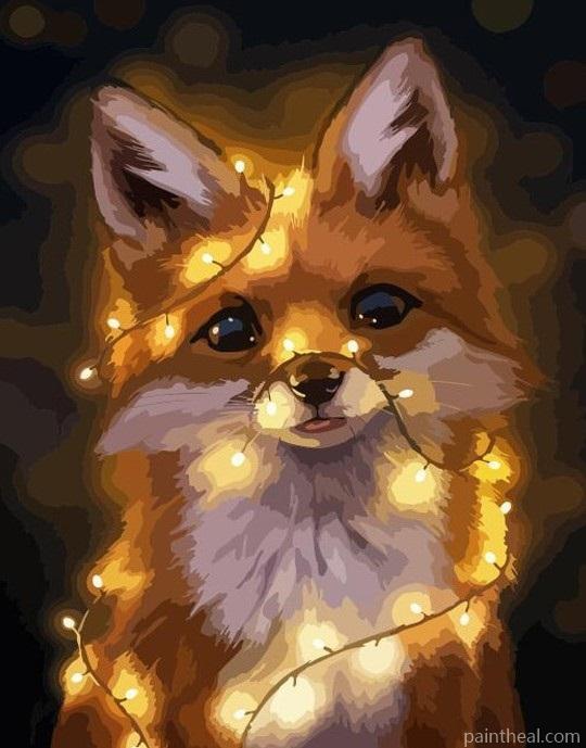 Fox in Light Animals Painting By Numbers Kits
