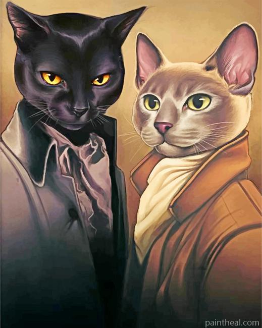 Mysterious Cats Painting By Numbers Kits