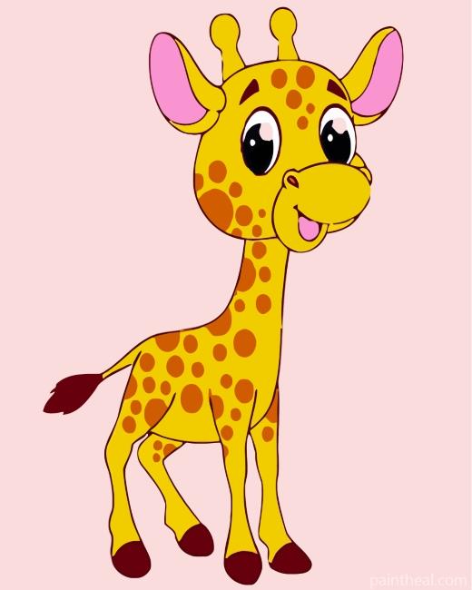 Cute Giraffe Painting By Numbers Kits