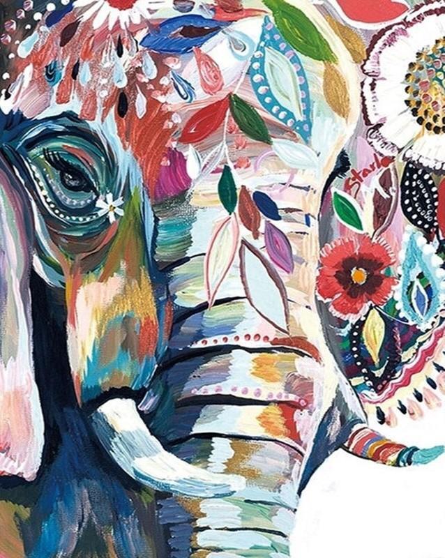 Elephant DIY Painting By Numbers Kits
