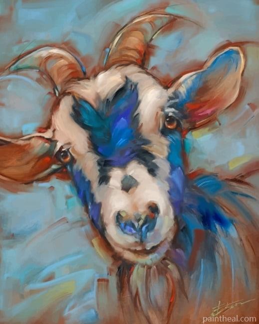 White And Blue Goat NEW Painting By Numbers Kits