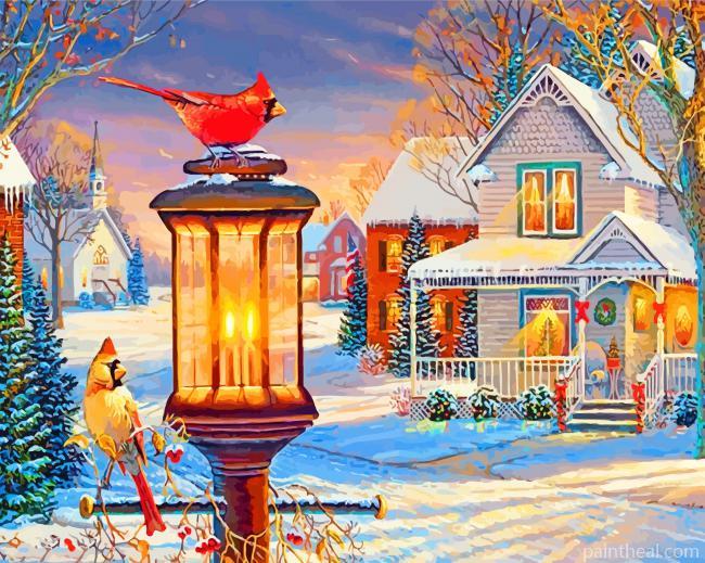 Snowy Day Painting By Numbers Kits