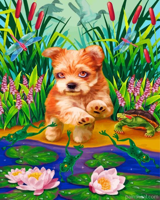 Morkie Dog Painting By Numbers Kits