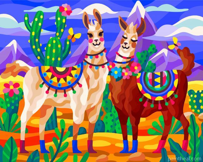Cute Llamas Painting By Numbers Kits