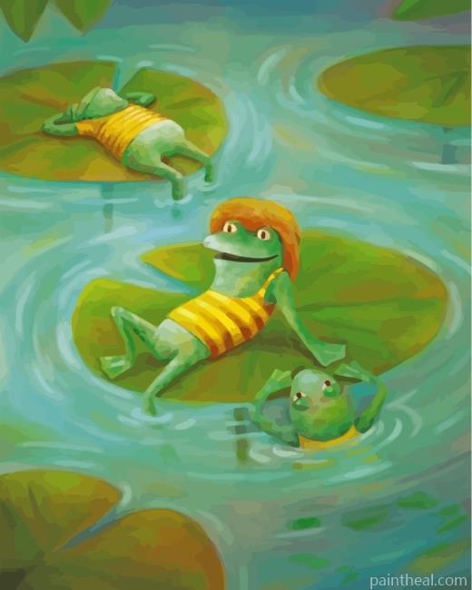 Frogs Chilling Painting By Numbers Kits