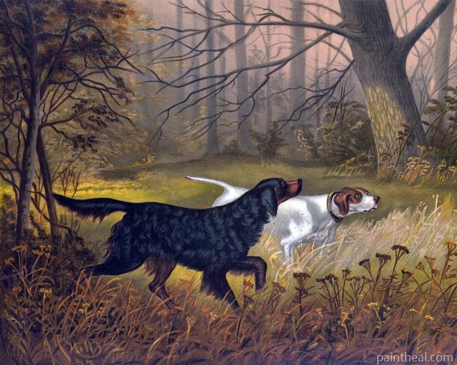 Hunting Dogs Animals Painting By Numbers Kits