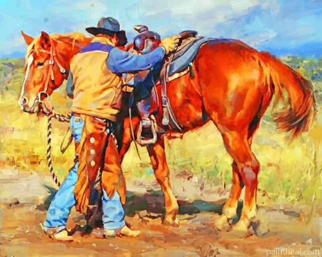 Aesthetic Cowboy Western Painting By Numbers Kits