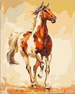 Running Horse Animals Painting By Numbers Kits