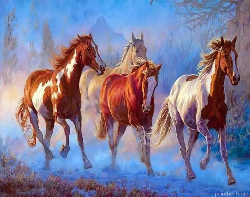 Horses Painting Animals Painting By Numbers Kits